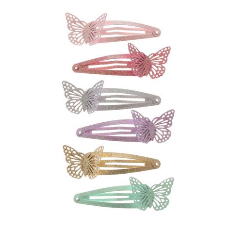 claire's butterfly hair clips.